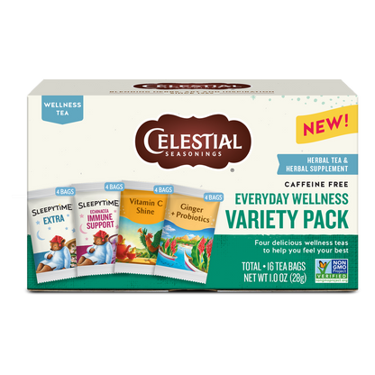 Celestial Seasonings Wellness Variety Pack 16ct Box