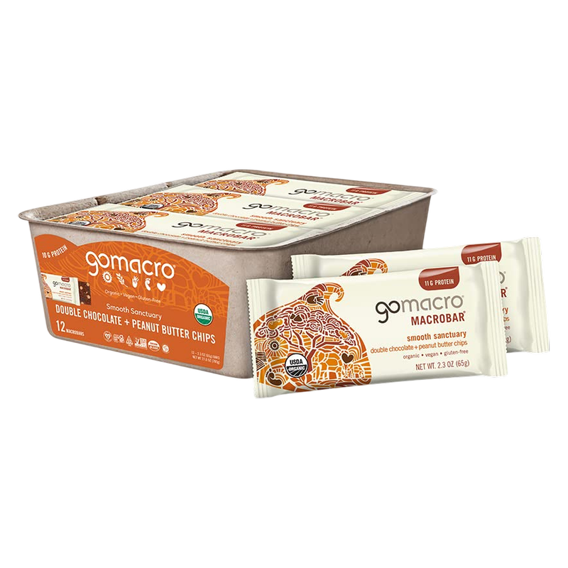 GoMacro Double Chocolate Peanut Butter Bar Case 12 Ct