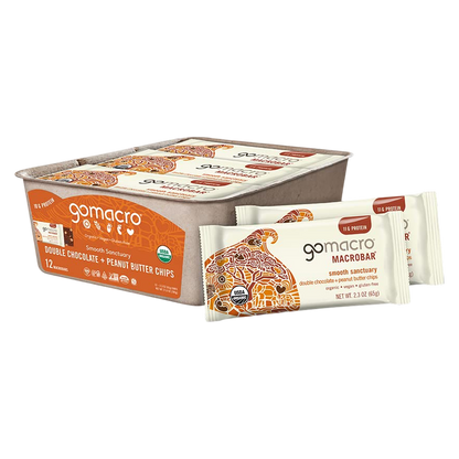GoMacro Double Chocolate Peanut Butter Bar Case 12 Ct