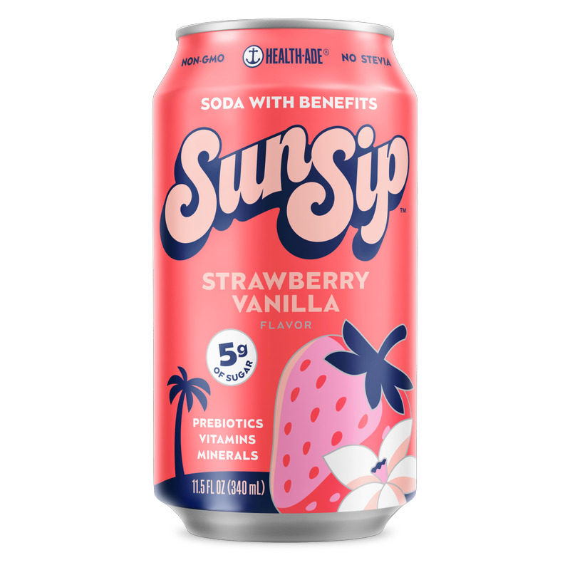 Sunsip Soda Strawberry Vanilla 11.5oz Can