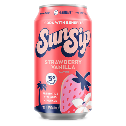 Sunsip Soda Strawberry Vanilla 11.5oz Can