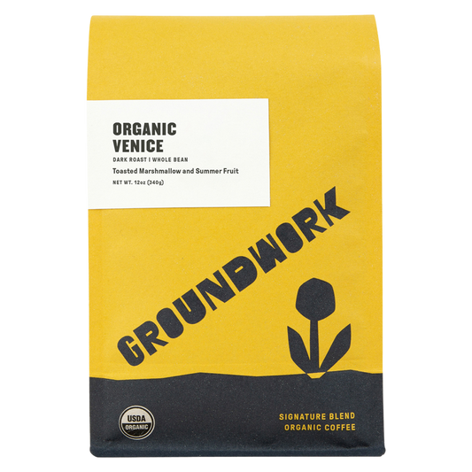 Groundwork Venice Organic Whole Bean Blend 12oz Bag