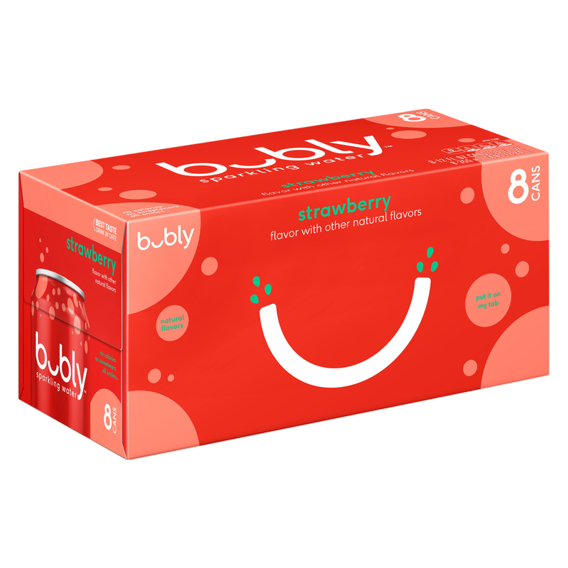 Bubly Strawberry 8pk 12oz Can