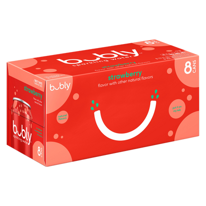 Bubly Strawberry 8pk 12oz Can