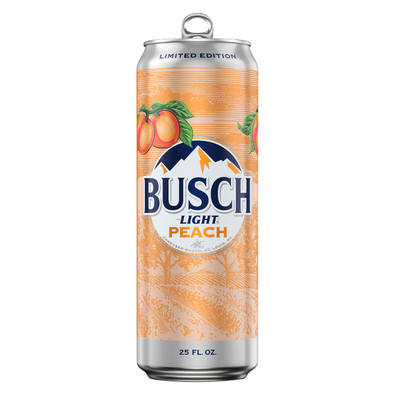 Busch Light Peach Single 25oz Can 4.1% ABV