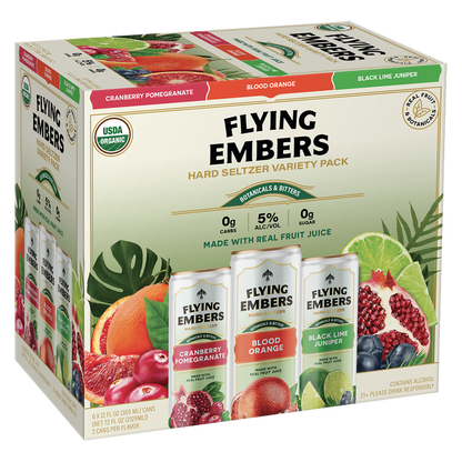 Flying Embers Hard Seltzer Botanicals & Bitters Variety 6pk 12oz Can 5.0% ABV