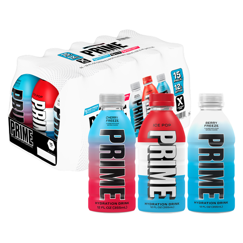 Prime Hydration Freeze Variety Pack 15pk 12oz Btl