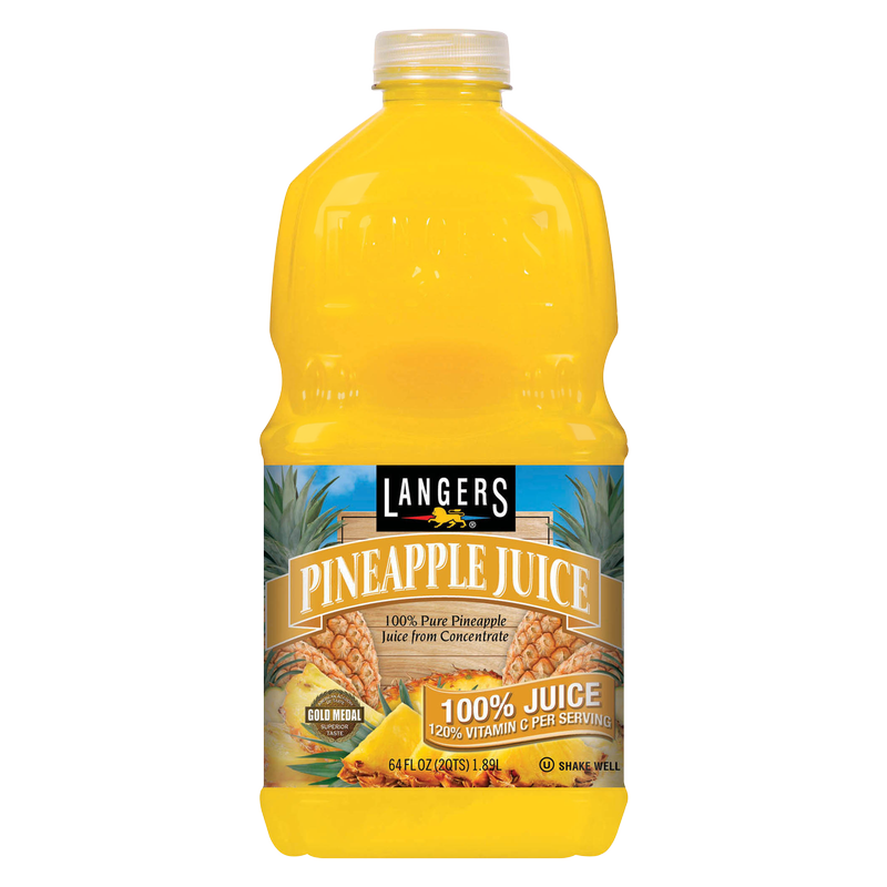 Langers 100% Pineapple Juice With Vitamin C 64oz Btl