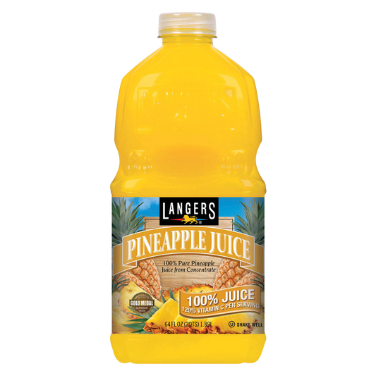 Langers 100% Pineapple Juice With Vitamin C 64oz Btl