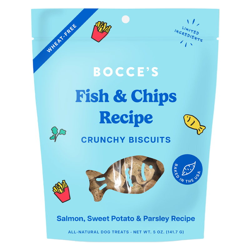 Bocce's Bakery Fish & Chips 5oz Dog Biscuits