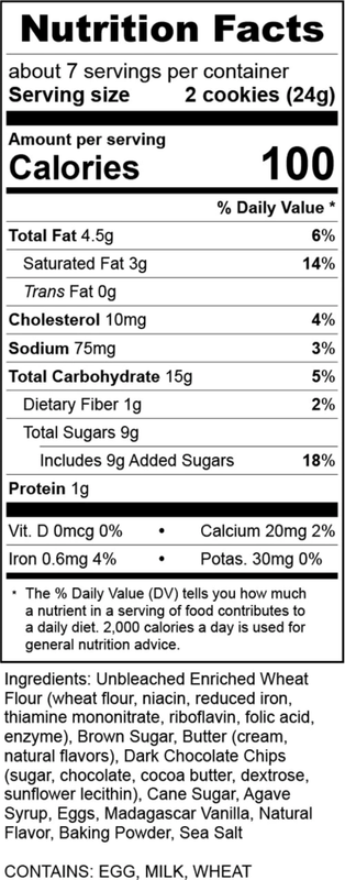 Rustic Bakery Chocolate Chip Cookies, 6 oz