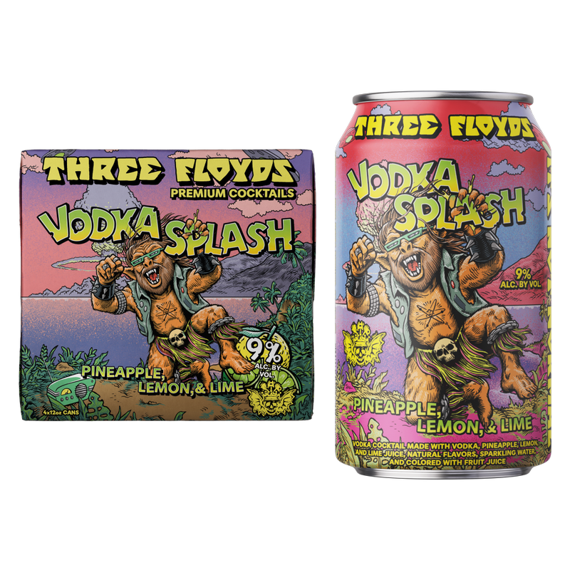 Three Floyds Vodka Splash Pineapple, Lemon, & Lime 4pk 12oz Cans 9% ABV
