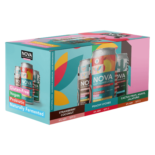 Nova California Kombucha Variety Pack 6pk 12oz)