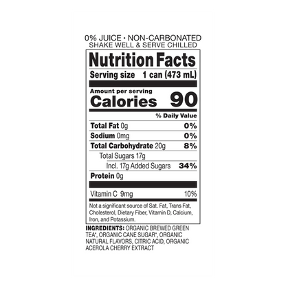 Steaz Blueberry Pomegranate Green Tea 16oz