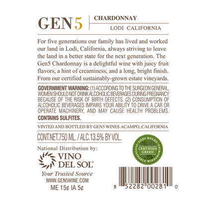 Gen 5 Chardonnay 750ml