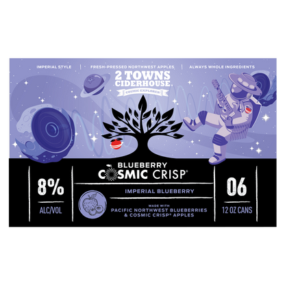 2 Towns Ciderhouse Blueberry Cosmic Crisp 6pk 12oz Can 8.0% ABV