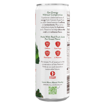 Huxley Strawberry Sequoia Superfruit Energy Drink 12oz Can