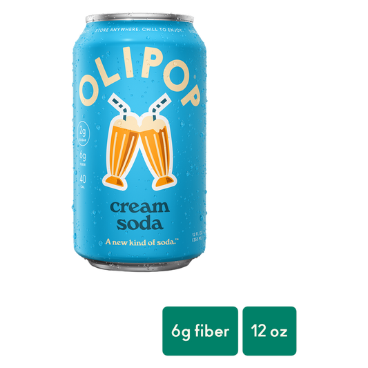 Olipop Cream Soda 12oz Can Shelf Stable