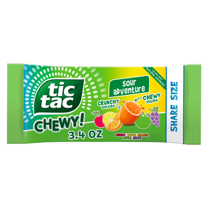 TIC TAC CHEWY! Sour Adventure Candy, Sour Candy, 3.4 oz