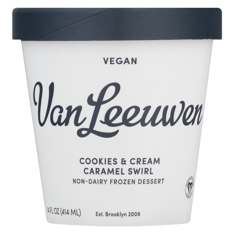 Van Leeuwen Vegan Cookies & Cream Caramel Swirl Ice Cream Pint