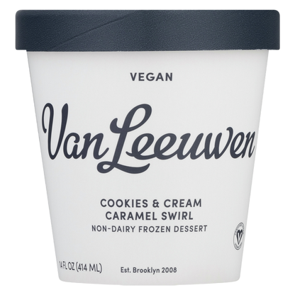 Van Leeuwen Vegan Cookies & Cream Caramel Swirl Ice Cream Pint