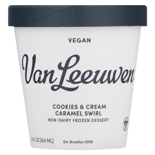 Van Leeuwen Vegan Cookies & Cream Caramel Swirl Ice Cream Pint
