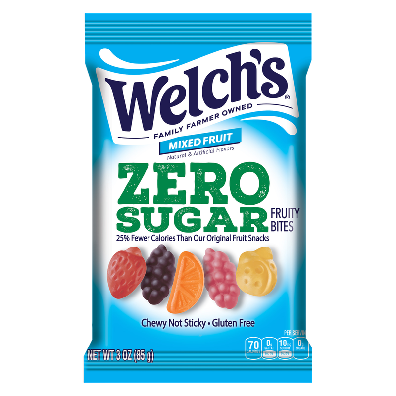Welch's Zero Sugar Fruity Bites Mixed Fruit, 3oz