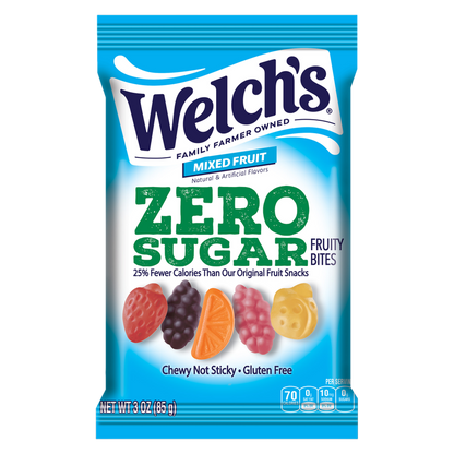 Welch's Zero Sugar Fruity Bites Mixed Fruit, 3oz