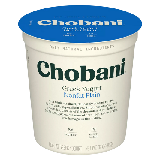 Chobani Plain Non-Fat Greek Yogurt - 32oz
