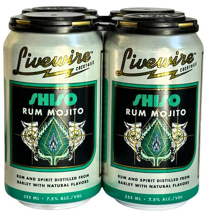 LiveWire Shiso Rum Mojito 4pk 12oz Can
