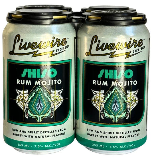 LiveWire Shiso Rum Mojito 4pk 12oz Can