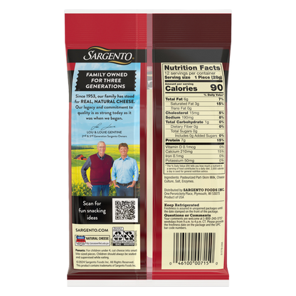 Sargento Natural Mozzarella String Cheese - 12ct
