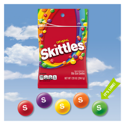 SKITTLES Original Chewy Candy, 7.2 oz Bag