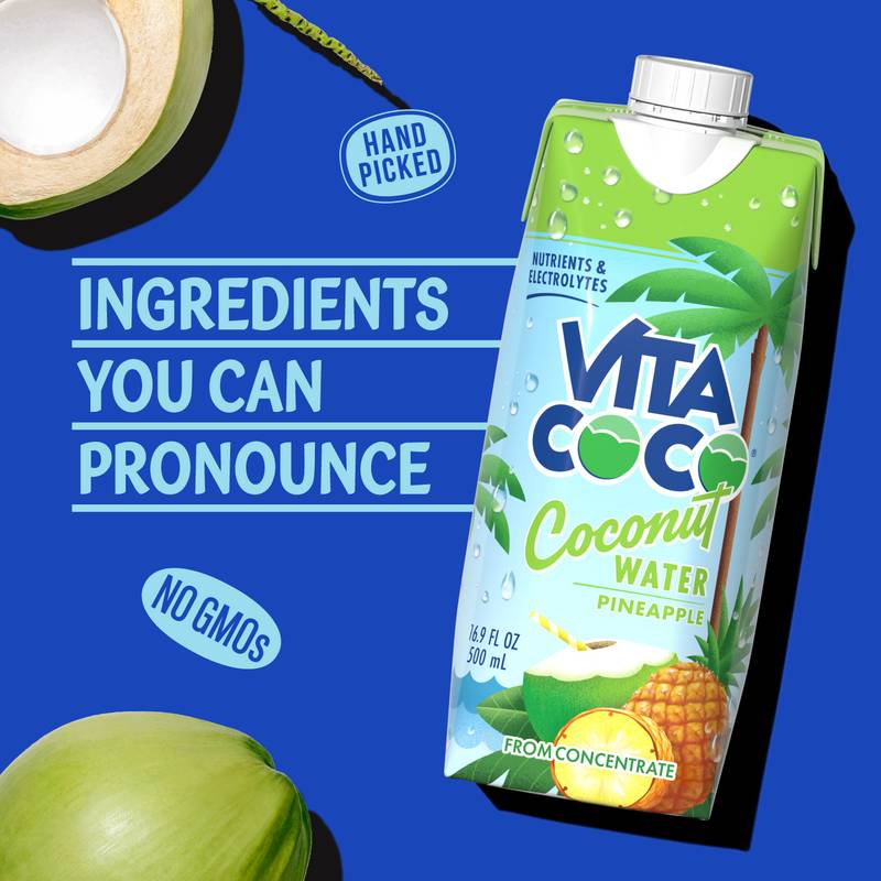 Vita Coco Coconut Pineapple Water 16.9oz Ctn