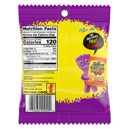 Sour Patch Kids Grape Soft & Chewy Candy 5.06oz