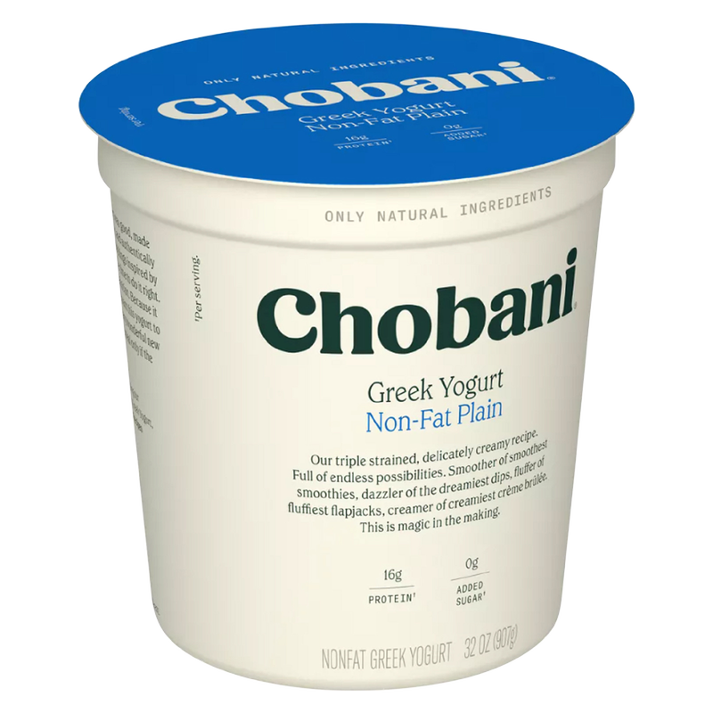 Chobani Plain Non-Fat Greek Yogurt - 32oz