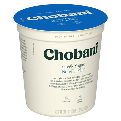Chobani Plain Non-Fat Greek Yogurt - 32oz