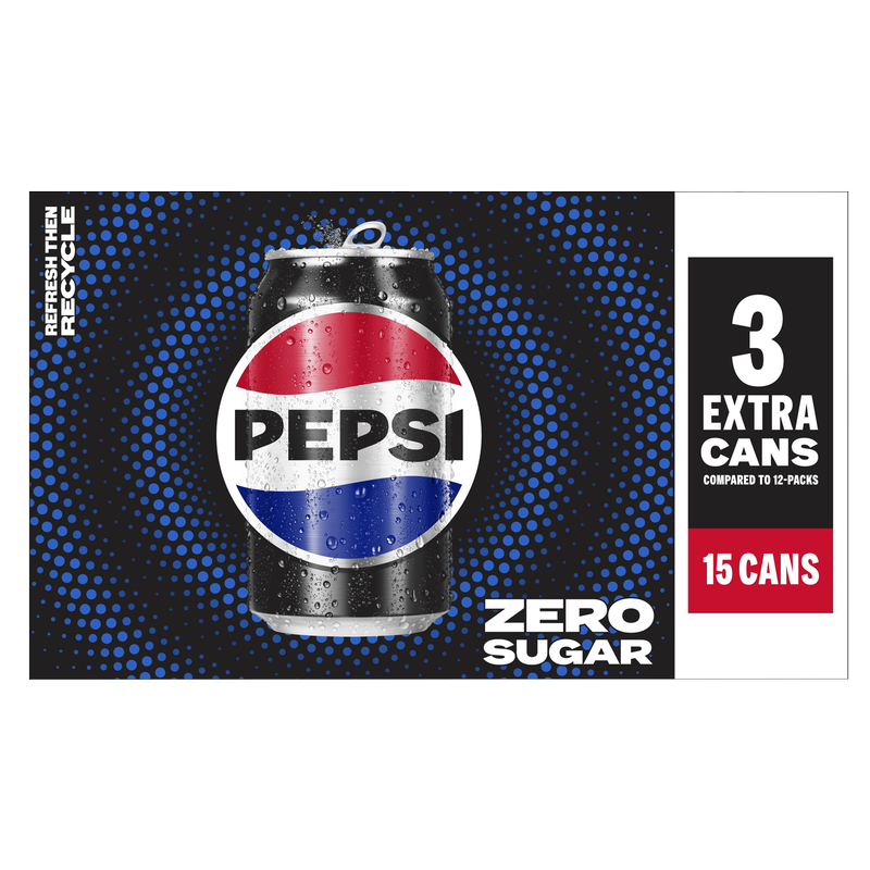 Pepsi Zero Sugar 15pk 12oz Can