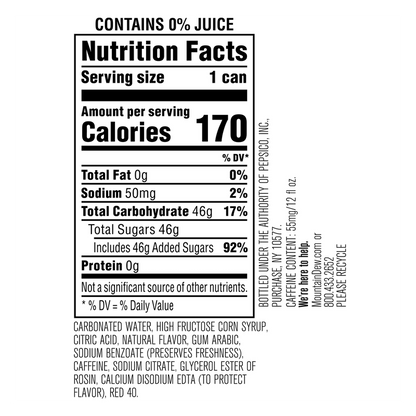 Mountain Dew Spark 12pk 12oz Can