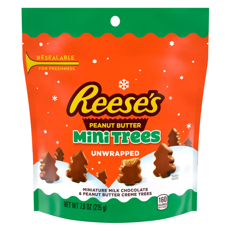 Reese's Peanut Butter Unwrapped Mini Trees Pouch, 7.6 oz