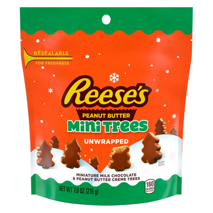 Reese's Peanut Butter Unwrapped Mini Trees Pouch, 7.6 oz