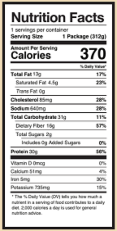 Crave New World Bison Meatloaf and Herbed Mashed Potatoes Frozen Meal, 11oz.