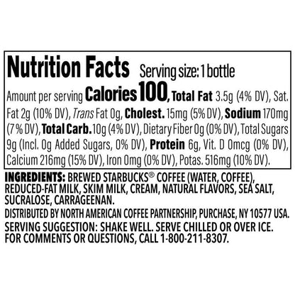 Starbucks Frappuccino Lite Sea Salt Caramel Gelato 9.5oz Btl