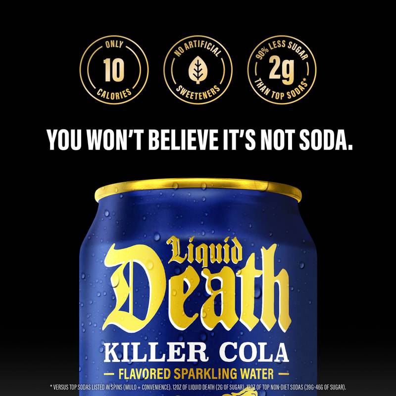 Liquid Death Killer Cola Sparkling Water 6pk 12oz Can