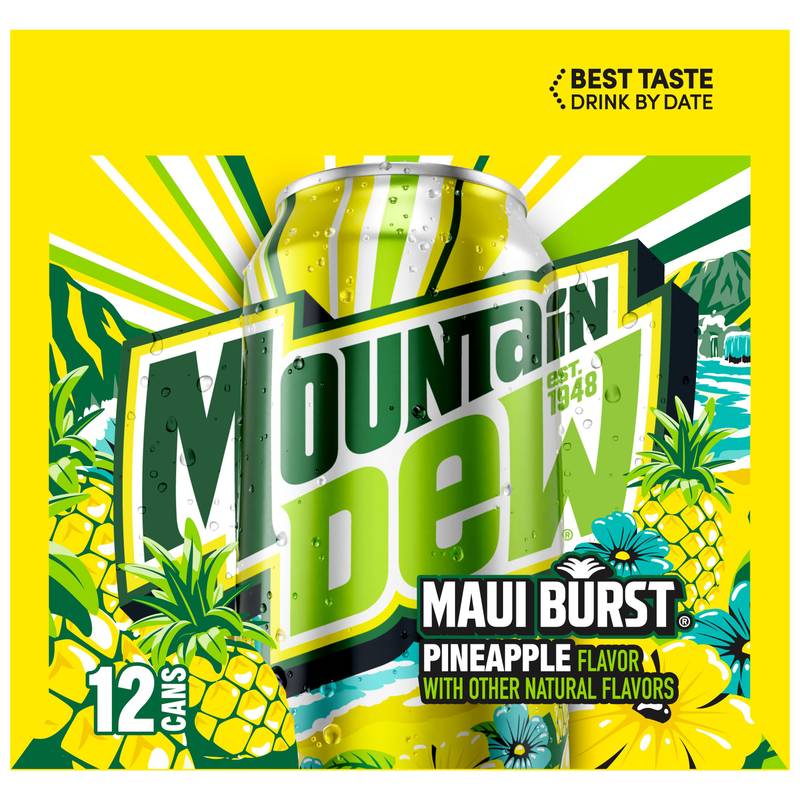 Mountain Dew Maui Burst Pineapple 12pk 12oz Can