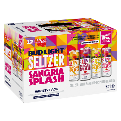 Bud Light Seltzer Sangria Splash Variety Pack 12pk 12oz Can 5.0% ABV