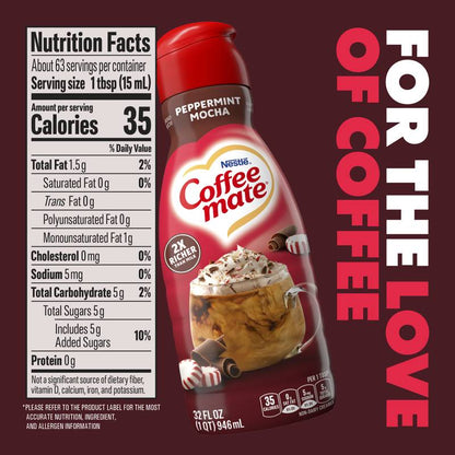 Coffee Mate Peppermint Mocha Non-Dairy Creamer 32oz Btl