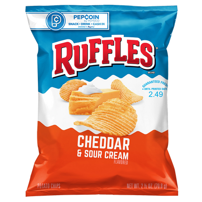 Ruffles Cheddar & Sour Cream Potato Chips 2.5oz