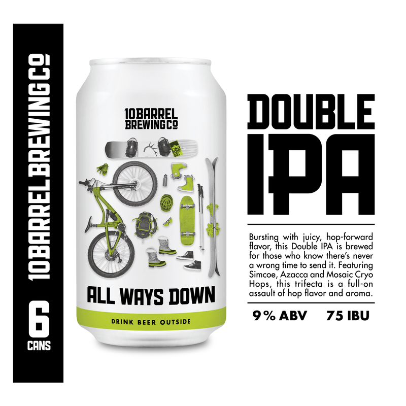 10 Barrel All Ways Down Double IPA 6pk 12oz Can 9.0% ABV