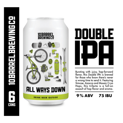 10 Barrel All Ways Down Double IPA 6pk 12oz Can 9.0% ABV